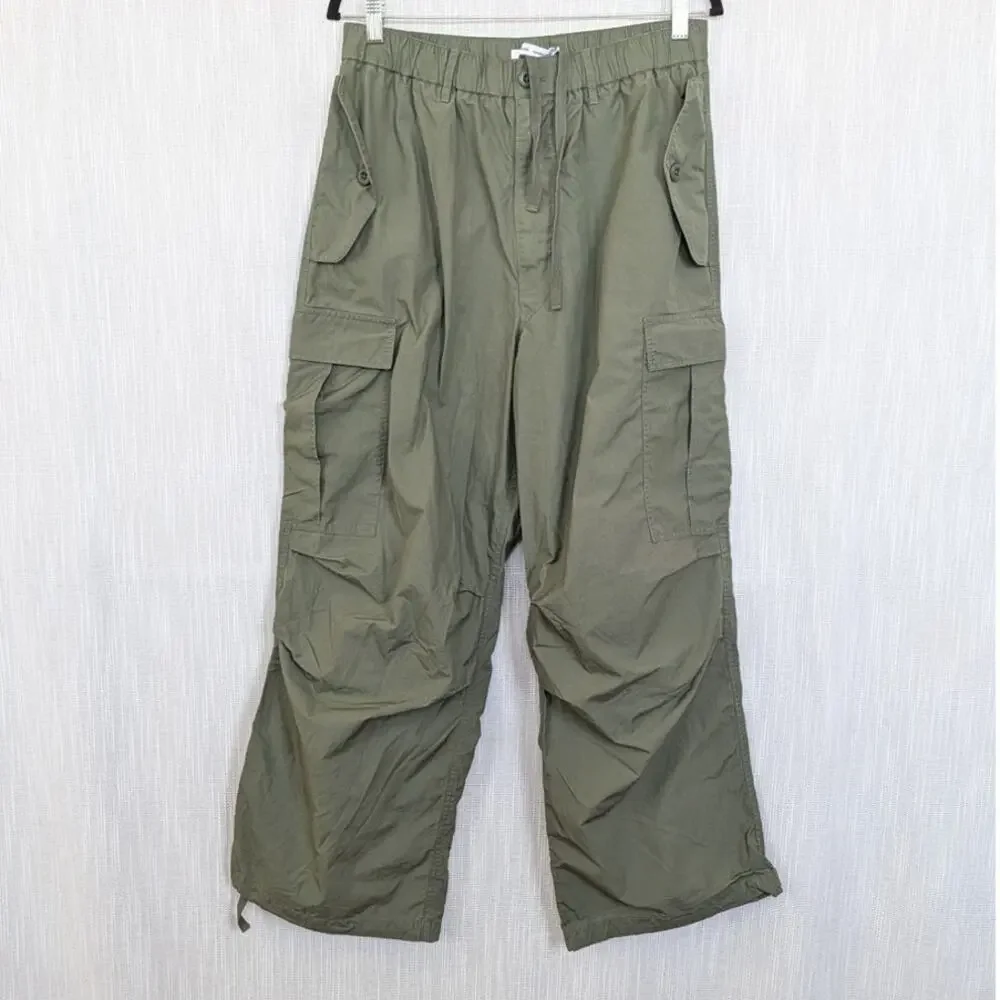 Samsoe Samsøe Planet Cargo Pants Unisex M Green Cotton Relaxed